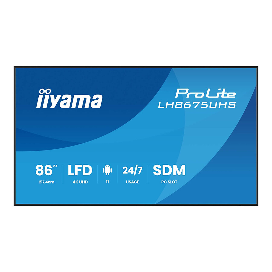 Écran dynamique iiyama 86" LED - ProLite LH8675UHS-B2AG - Ecran dynamique 4K UHD