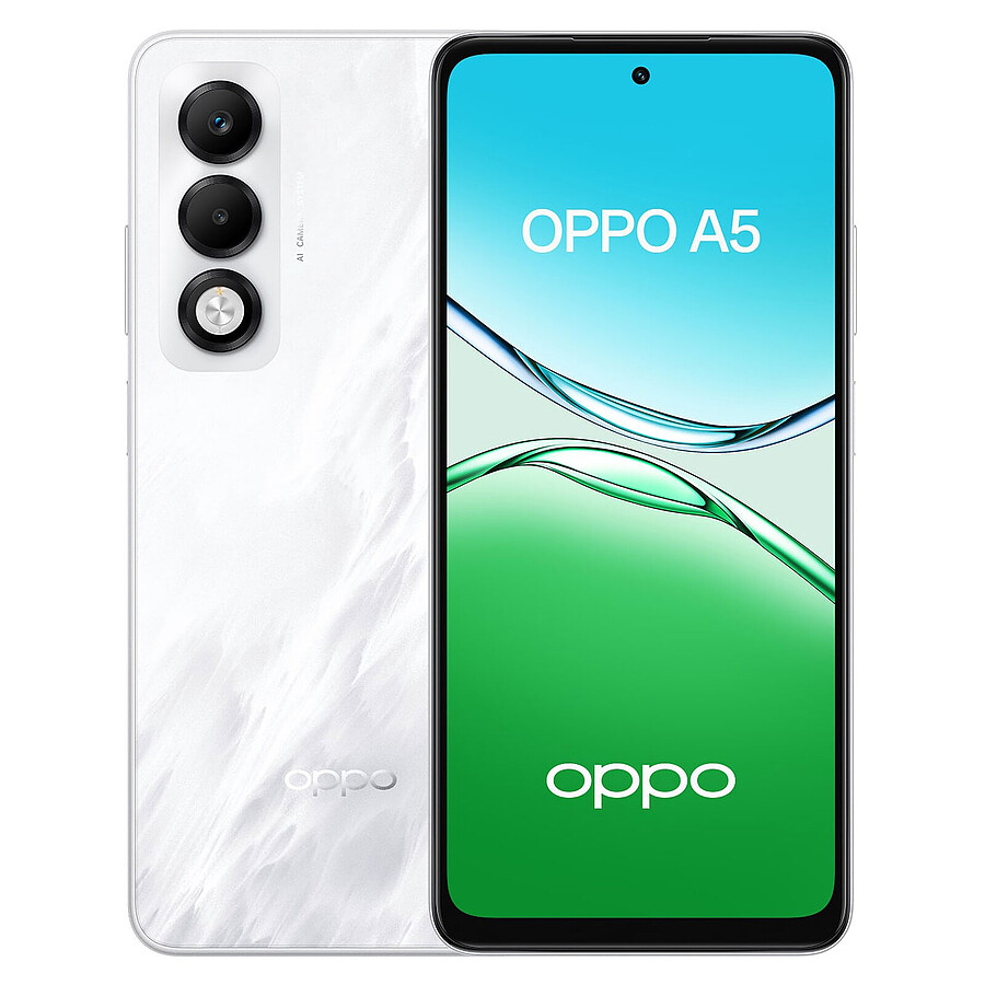 Smartphone OPPO A5 Blanc brumeux - 128 Go - 6 Go 