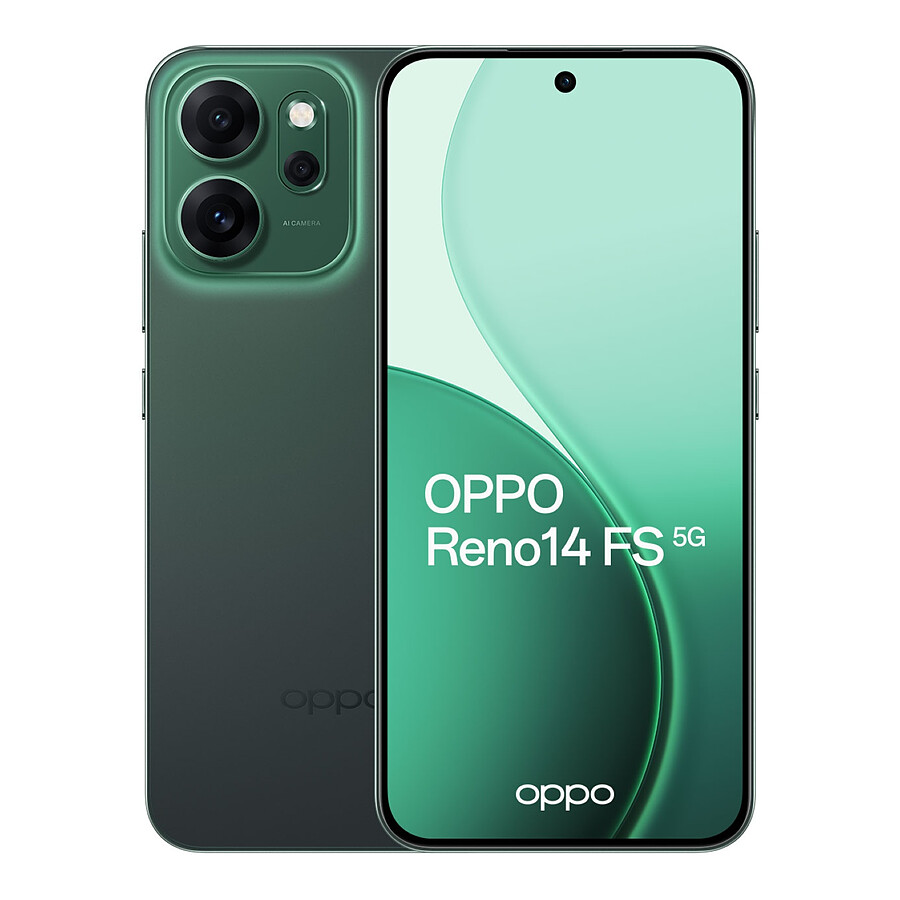 Smartphone OPPO Reno 14 FS 5G (Vert emeraude) - 512 Go - 12 Go