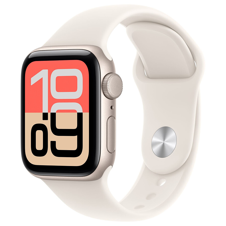 Montre connectée Apple Watch SE 3 GPS 40 mm Aluminium Lumière Stellaire Bracelet Sport Lumière Stellaire M/L