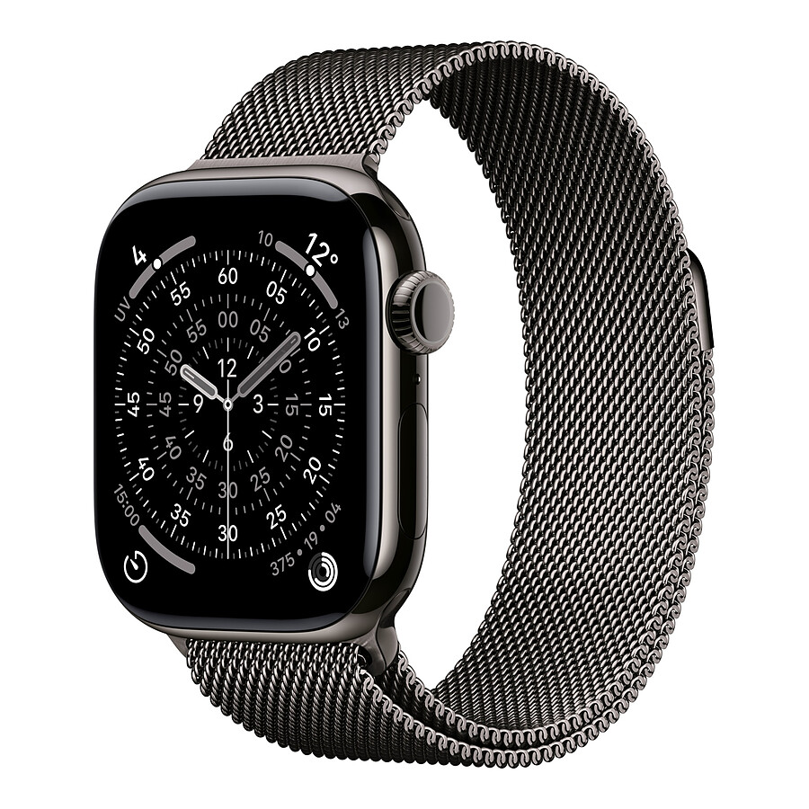 Montre connectée Apple Watch Series 11 GPS + Cellular - Titane Ardoise - Bracelet Milanais - 46 mm M/L