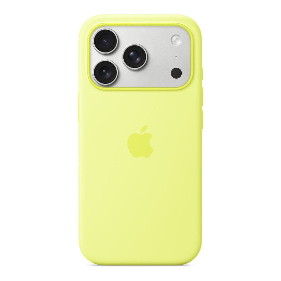 Coque et housse Apple Coque en silicone avec MagSafe Jaune Fluo - iPhone 17 Pro
