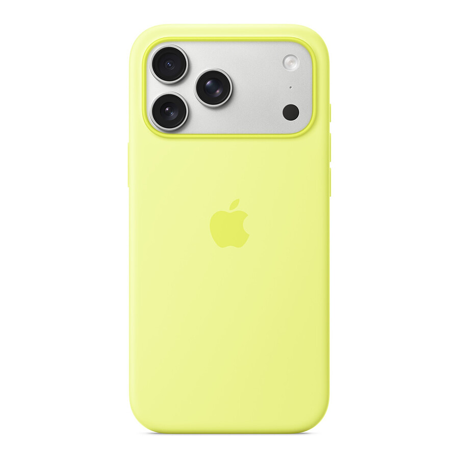 Coque et housse Apple Coque en silicone avec MagSafe Jaune Fluo - iPhone 17 Pro Max