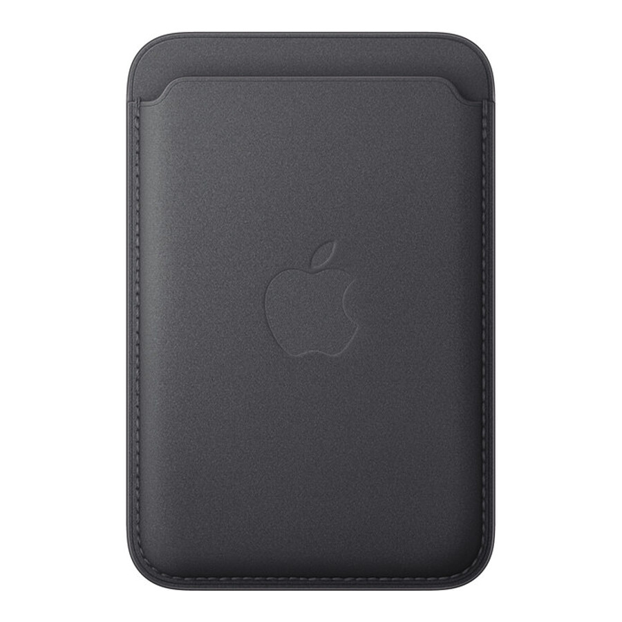 Coque et housse Apple Porte-cartes en tissage fin pour iPhone avec MagSafe - Noir