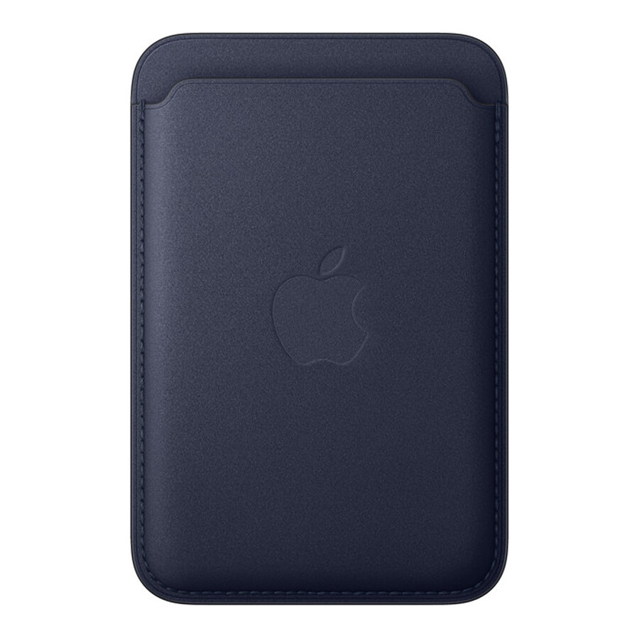 Coque et housse Apple Porte-cartes en tissage fin pour iPhone avec MagSafe - Marine 