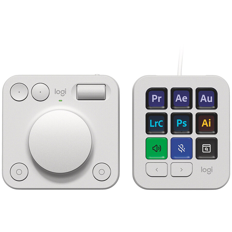 Accessoires streaming Logitech MX Creative Console - Gris clair