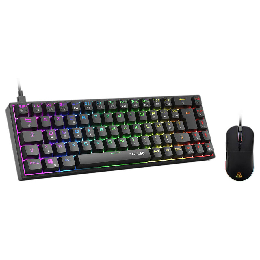 Clavier souris gamer The G-Lab Combo Titanium - Noir