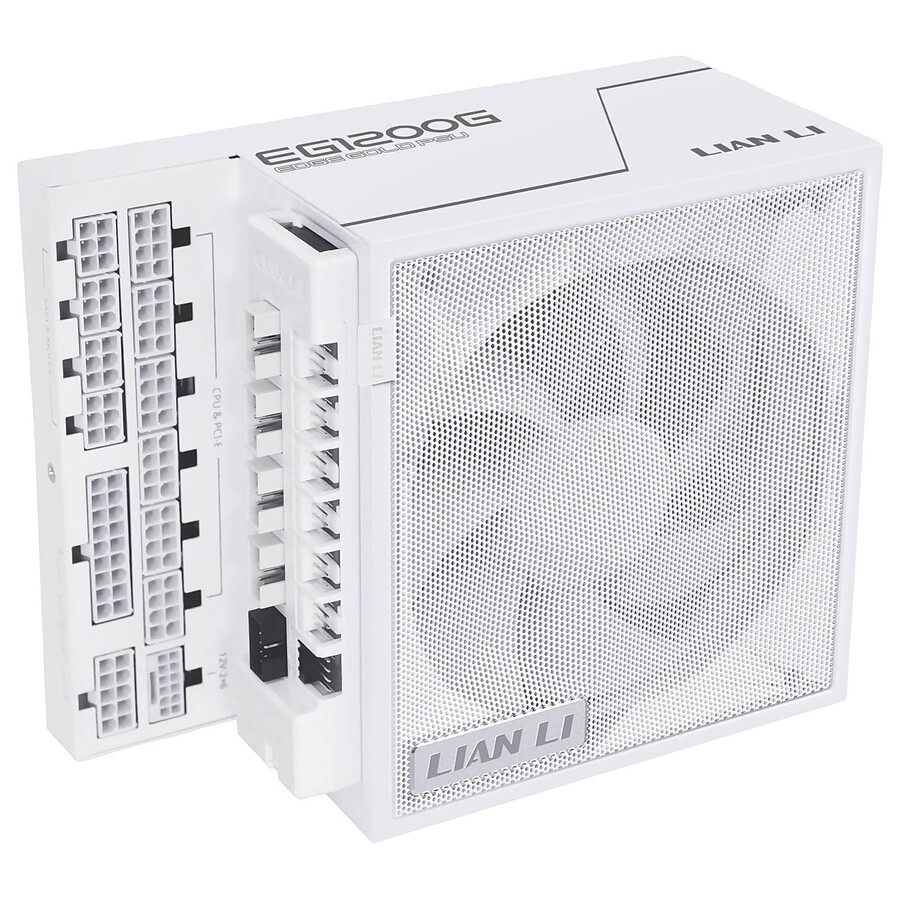 Alimentation PC Lian Li Edge 1200W 80PLUS Gold with Hub - Blanc