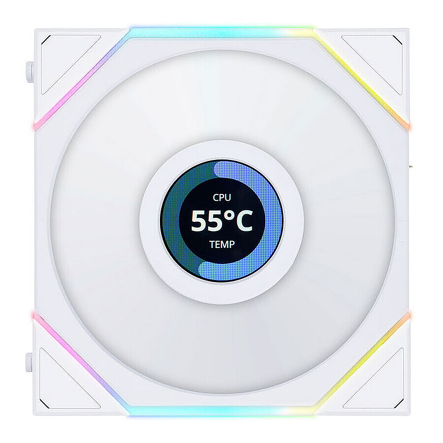 Ventilateur Boîtier Lian Li Uni Fan TL LCD Wireless 140 - Blanc