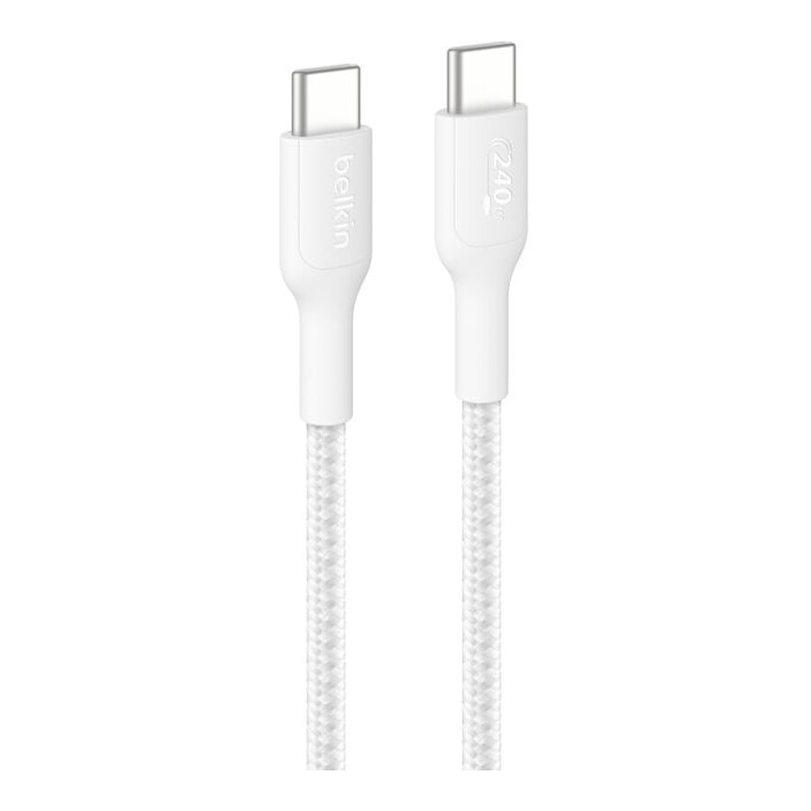 Câble USB Belkin Câble BoostCharge Pro USB-C vers USB-C 240W - Blanc - 1 m