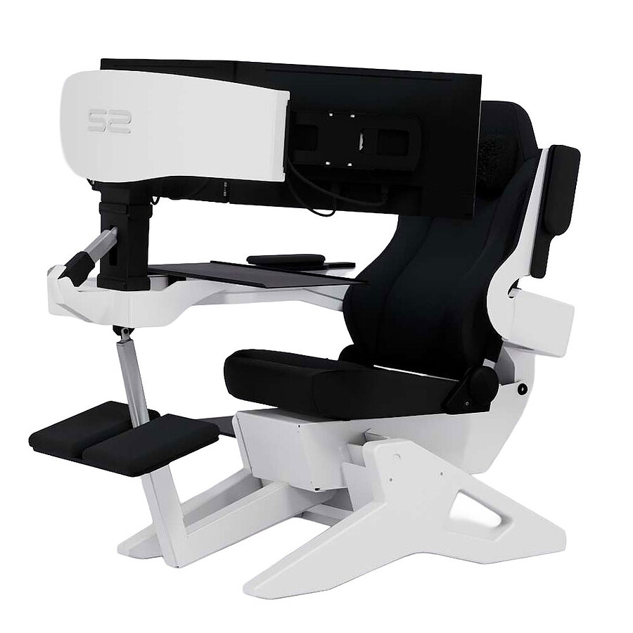 Bureau gamer MWE LAB Emperor S2 Blanc alpin