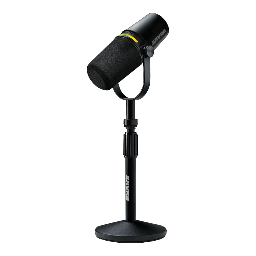 Microphone Shure MV7+ Noir avec pied de table