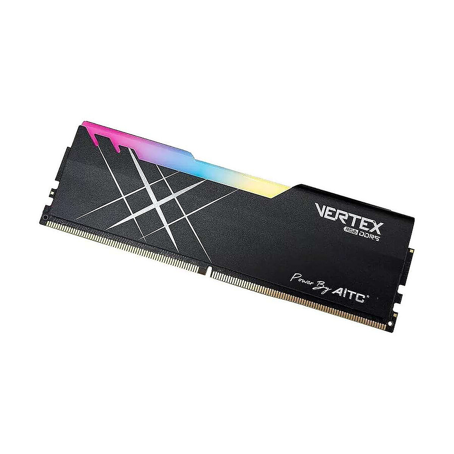 Mémoire Kingsman Gaming Vertex RGB - 1 x 16 Go (16 Go) - DDR5 -  6000 MHz - CL42 Noir (Bulk)