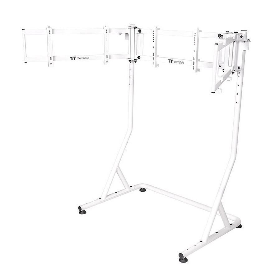 Support d'écran simracing Thermaltake Triple Racing Monitor Stand Pro - Blanc