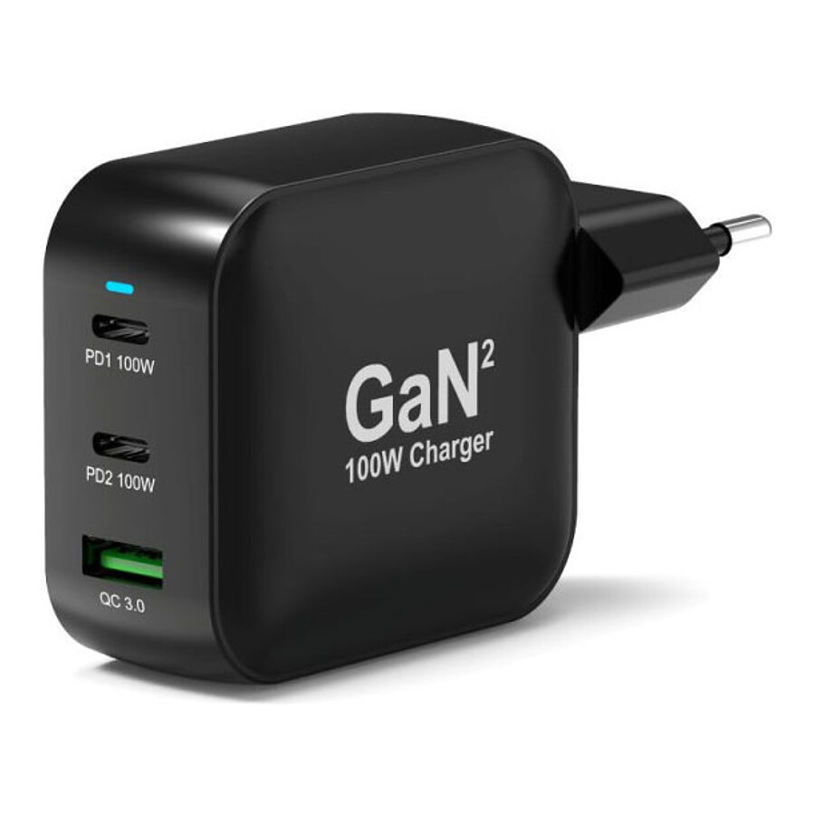 Chargeur USB PORT Connect Chargeur Secteur USB-C Power Delivery 100W GaN + Câble 2 m