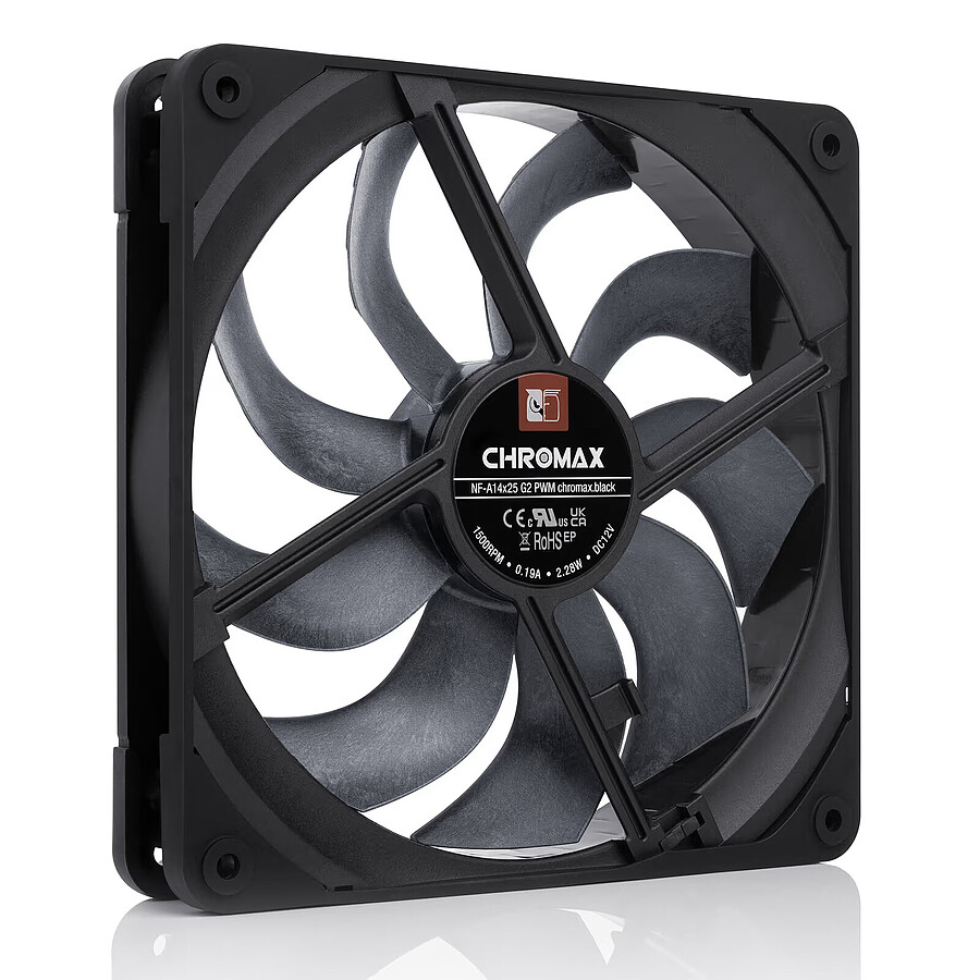 Ventilateur Boîtier Noctua NF-A14X25 G2 PWM Chromax Black