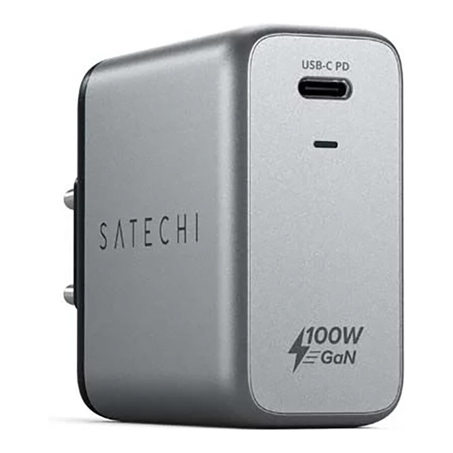 Chargeur USB SATECHI Chargeur Mural 100W USB-C PD GaN Space Gray (Gris)