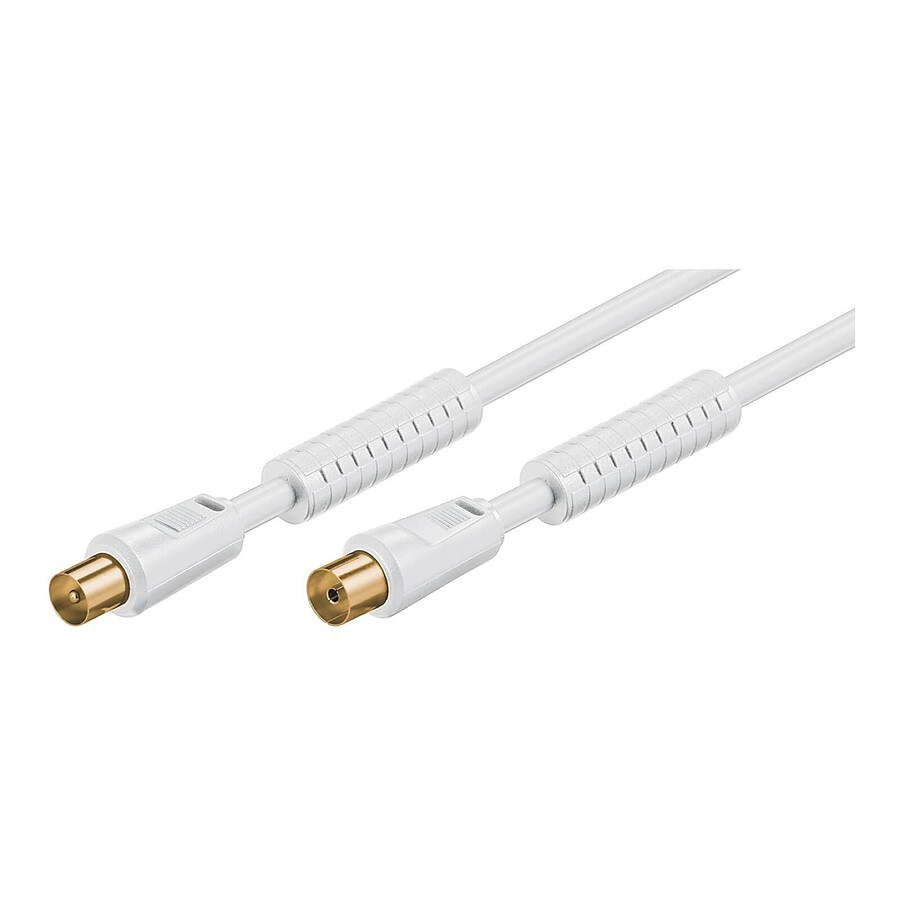 Câble Satellite Câble coaxial haute qualité mâle/femelle pour antenne TV (2.5 mètres)