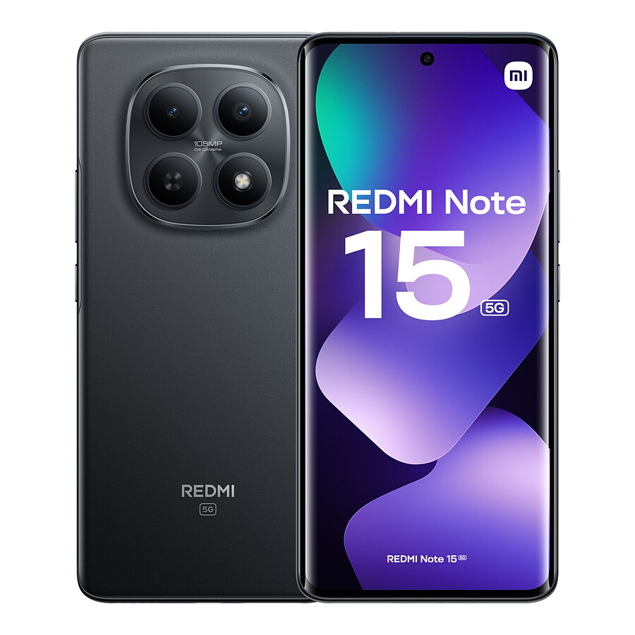 Smartphone Xiaomi Redmi Note 15 5G (Noir) - 128 Go