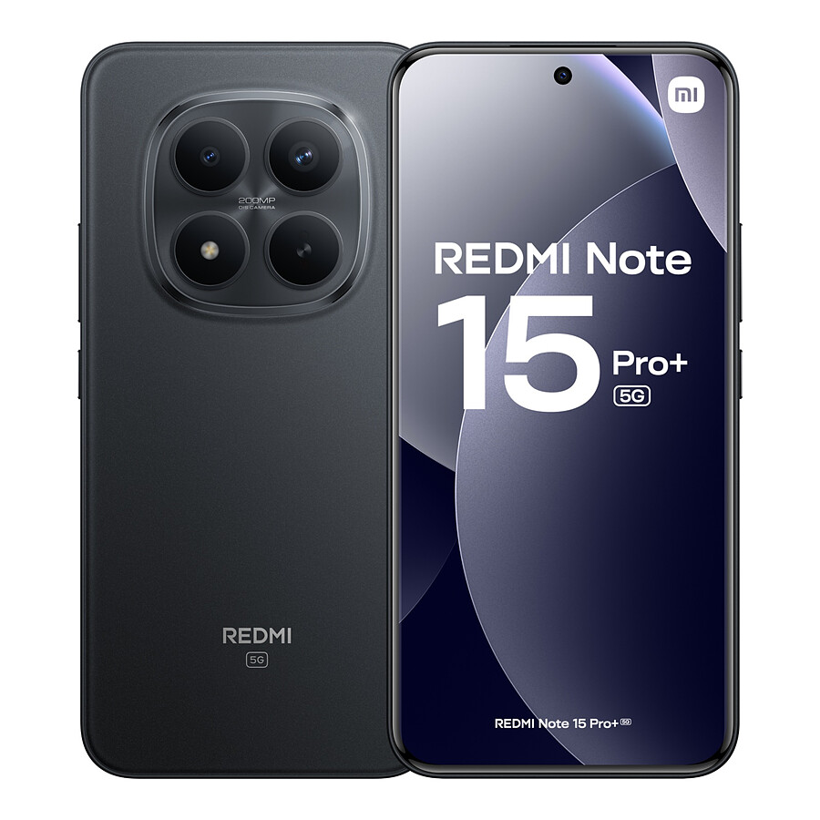 Smartphone Xiaomi Redmi Note 15 Pro+ 5G (noir) - 256 Go