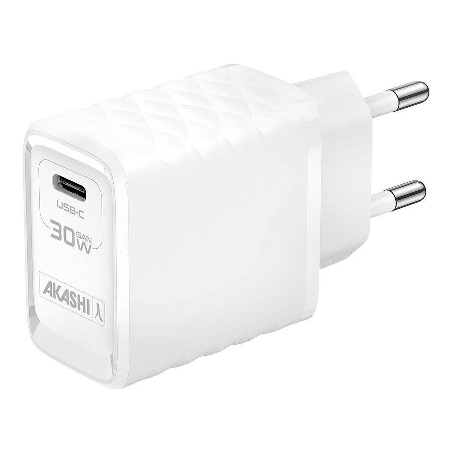 Chargeur USB Akashi Chargeur Secteur USB-C GaN 30W