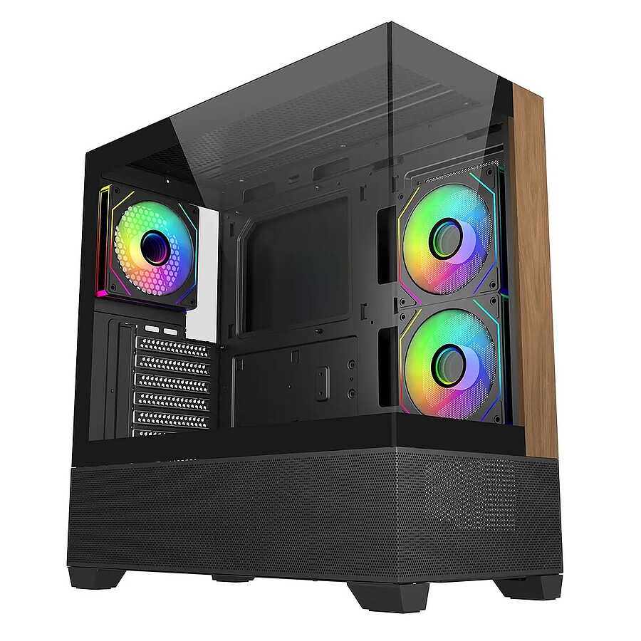 Boîtier PC Cooler Master Elite 690 Wood - Noir