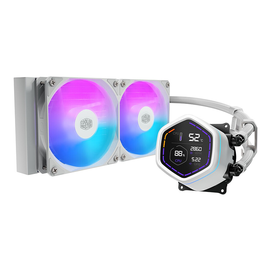 Watercooling AIO Cooler Master MasterLiquid Core Nex Digital 240 - Blanc