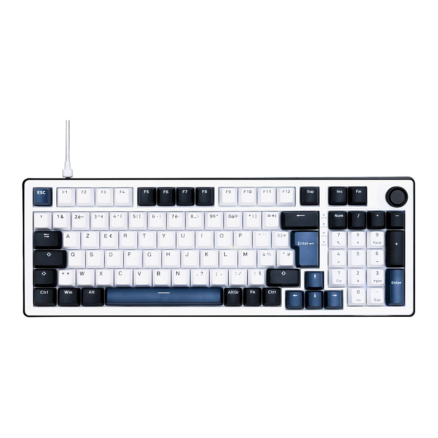 Clavier PC The G-Lab Keyz Elite 400 HE - Blanc Noir 