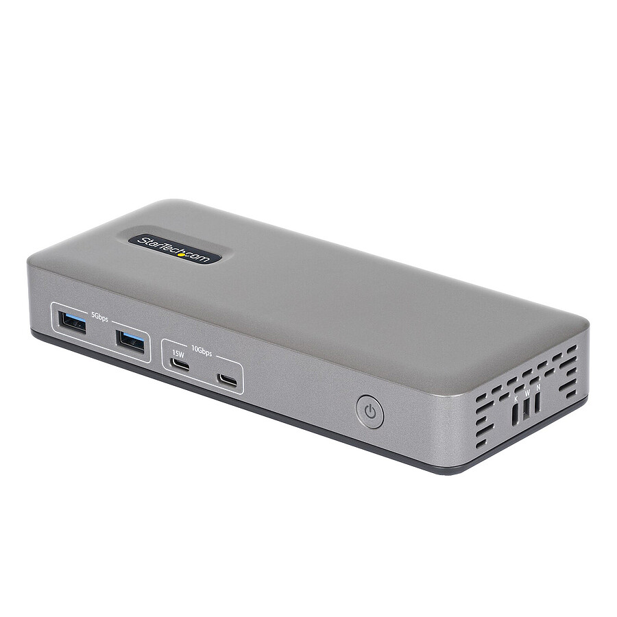 Station d'accueil PC portable StarTech.com Station d'accueil USB-C 3.1 double écran 4K / DisplayPort 1.2 / RJ45 / USB 3.1 avec Power Delivery 100 W