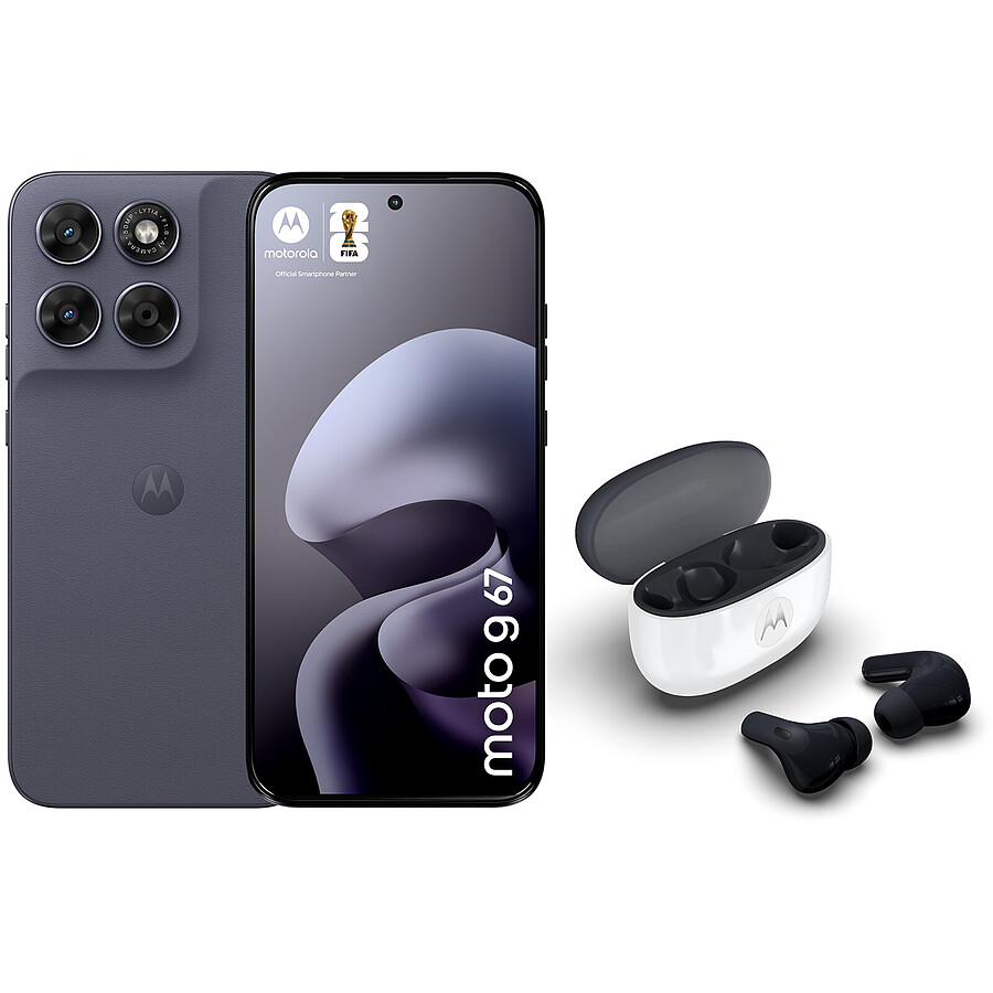 Smartphone Motorola Moto G67 Gris - 256 Go - 4 Go + Moto Buds 2