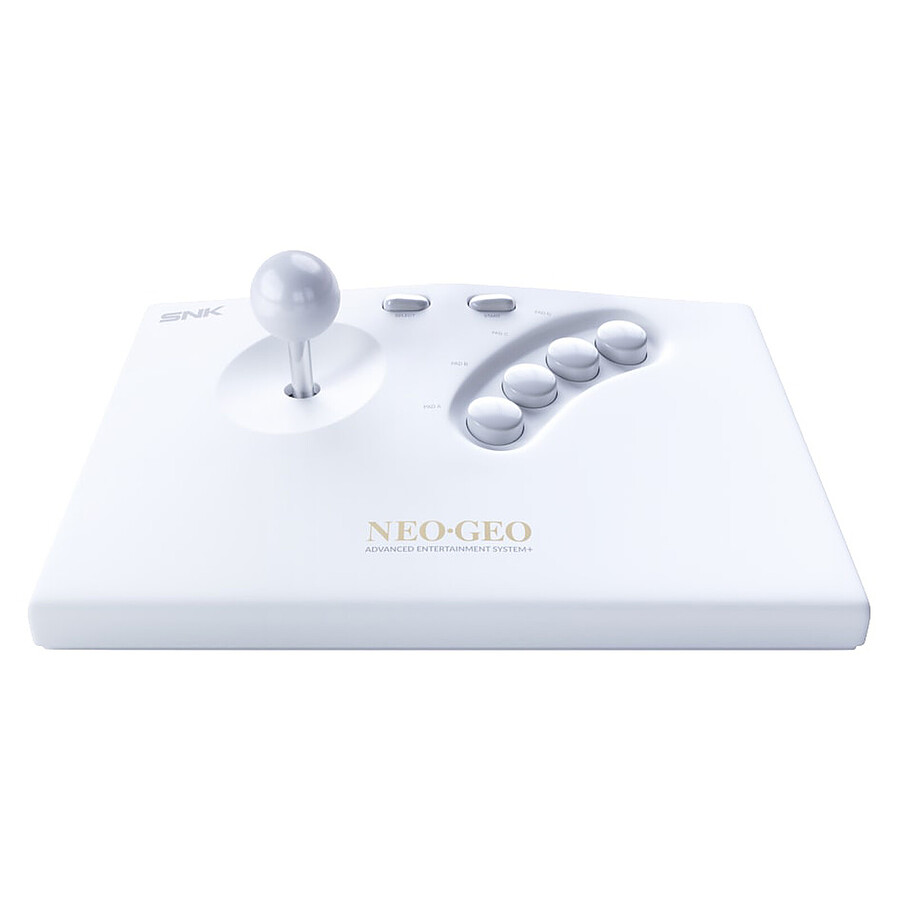 Console rétrogaming SNK Arcade Stick Wireless pour NEO-GEO AES+ Blanc