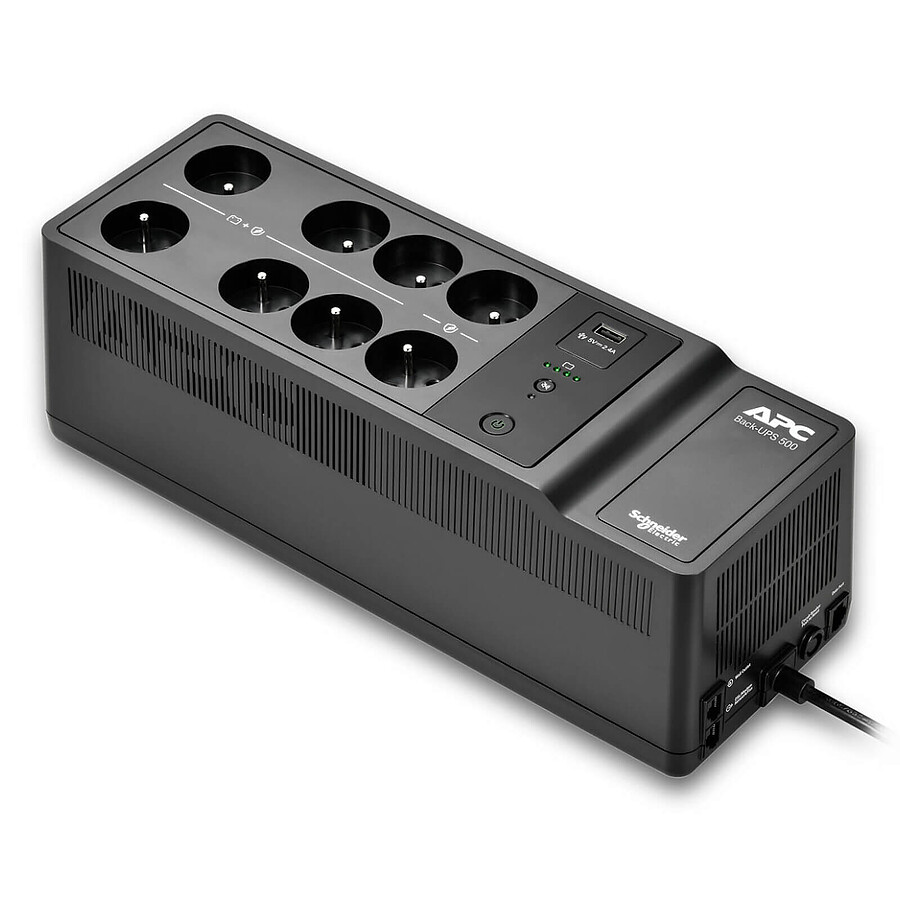 Multiprise Onduleur avec batterie de secours 500VA - 8 prises - 1 port USB-A