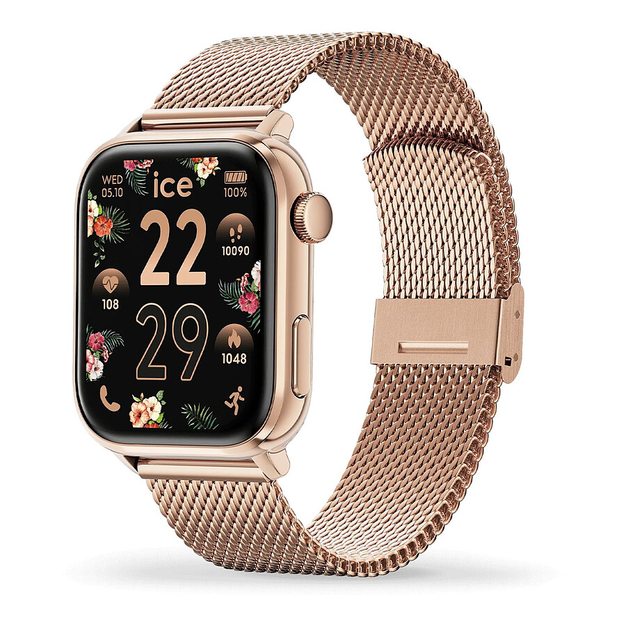 Montre connectée ICE Watch ICE smart 3.0 Rectangulaire - Rose-Gold Milanese