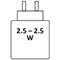 2.5 - 2.5 W
