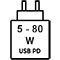 5 - 80 W