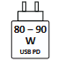 80 - 90 W